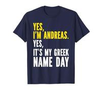 Andreas Greek Name Day Yes I'm Andreas Funny Greece Cyprus T-Shirt