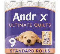 Andreax Ultimate Quilts Toilet Tissue Standard Rolls 9 Rolls