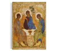 Andrei Rublev | The Holy Trinity | Antique The Hospitality of Abraham Painting, Vintage Oak of Mamre Print, Religious Poster, Wall Art