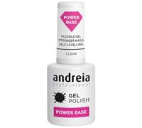 Andreia Professional Clear Gel Nail Polish Power Base - High Viscosity Base for Stronger Nails - Builder Base Gel for Small Nail Extensions - Vegan - Clear - 10.5 ml