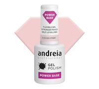 Andreia Professional Gel Nail Polish Power Base - High Viscosity for Stronger Nails - Builder Gel for Small Nail Extensions - Vegan - Colour COVER PINK - 10.5 ml
