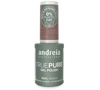 Andreia Professional Hema and TPO Free Gel Polish - TRUE PURE 21 Free and 100% Vegan for Sensitive Nails - UV LED Soak Off Gel Nail Varnish - Colour T42 Taupe with Gold Shimmer 10.5ml