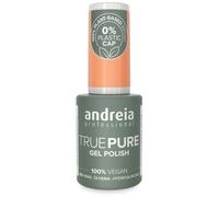 Andreia Professional Hema Free Gel Polish - TRUE PURE 21 Free and 100% Vegan for Sensitive Nails - Semi-Permanent UV LED Soak Off Gel Nail Varnish - 10.5ml (T57 Coral orange)