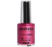 Andreia Professional Hybrid Gel Nail Polish - 2 Steps and No Lamp Required Long Lasting and Easy Removal - Fusion Color H51 Pink | Shades of Metallic Red