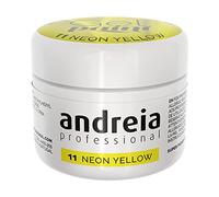 Andreia Professional Nail Art Design Gel Paint Pots - Highly Pigmented, Intense Colour - No Flow, High Viscosity UV Gel Paint for DIY Manicure - Vegan - 4g - 11 Neon Yellow
