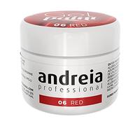 Andreia Professional Nail Art Design Gel Paint Pots - Highly Pigmented, Intense Colour - No Flow, High Viscosity UV Gel Paint for DIY Manicure - Vegan - 4g - 06 Red