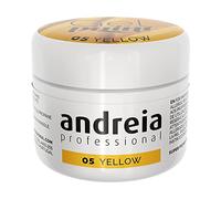 Andreia Professional Nail Art Design Gel Paint Pots - Highly Pigmented, Intense Colour - No Flow, High Viscosity UV Gel Paint for DIY Manicure - Vegan - 4g - 05 Yellow