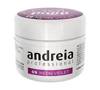 Andreia Professional Nail Art Design Gel Paint Pots - Highly Pigmented, Intense Colour - No Flow, High Viscosity UV Gel Paint for DIY Manicure - Vegan - 4g - 09 Neon Violet