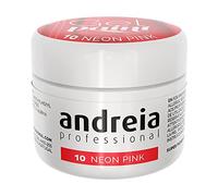 Andreia Professional Nail Art Design Gel Paint Pots - Highly Pigmented, Intense Colour - No Flow, High Viscosity UV Gel Paint for DIY Manicure - Vegan - 4g - 10 Neon Pink