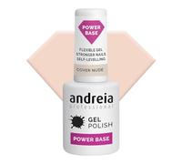 Andreia Professional Nude Gel Nail Polish Power Base - High Viscosity for Stronger Nails - Builder Gel for Small Nail Extensions - Vegan - Colour Cover Nude - 10.5 ml