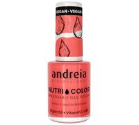 Andreia Professional NutriColor Breathable Nail Polish - Vegan and Cruelty-Free DIY Nail Art Nail Polish with Long Lasting Gloss Finish Colour NC15 Orange 10.5ml