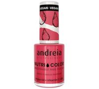 Andreia Professional NutriColor Breathable Nail Polish - Vegan and Cruelty-Free DIY Nail Art Nail Polish with Long Lasting Gloss Finish Colour NC14 Pink 10.5ml
