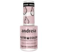 Andreia Professional NutriColor Breathable Nail Polish - Vegan and Cruelty-Free DIY Nail Art Nail Polish with Long Lasting Gloss Finish Colour NC21 Milky Pink 10.5ml