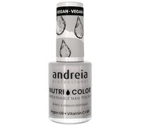 Andreia Professional NutriColor Breathable Nail Polish - Vegan and Cruelty-Free DIY Nail Art Nail Polish with Long Lasting Gloss Finish Colour NC3 Grey 10.5ml