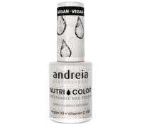Andreia Professional NutriColor Breathable Nail Polish - Vegan and Cruelty-Free DIY Nail Art Nail Polish with Long Lasting Gloss Finish Colour NC1 White 10.5ml