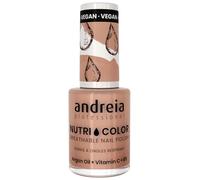 Andreia Professional NutriColor Breathable Nail Polish - Vegan and Cruelty-Free DIY Nail Art UV Gel Nail Polish with Long Lasting Gloss Finish NC8 Nude 10.5 ml