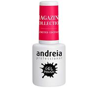 Andreia Semi-Permanent Nail Gel Polish for UV/LED Lamp - Intense Shine & 4 weeks Lasting Nail Gel Varnish - Magazine Collection MZ2 Intense Cherry Red - 10.5ml