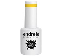 Andreia Semi-Permanent Nail Gel Polish for UV/LED Lamp - Intense Shine and 4 weeks Lasting Manicure Nail Gel Varnish - Colour 292 Bright Canary Yellow - Shades of Gold - 10.5 ml