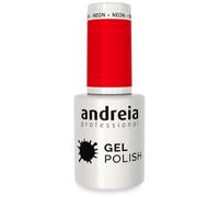 Andreia Semi-Permanent Nail Gel Polish for UV/LED Lamp - Intense Shine and 4 weeks Lasting French Manicure Nail Gel Varnish - Colour 265 Neon Red - Shades of Neon - 10.5 ml