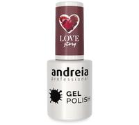 Andreia Semi-Permanent Nail Gel Polish for UV/LED Lamp - Intense Shine and 4 weeks Lasting Manicure Nail Gel Varnish - Colour 305 Pink - Shades of Grey and Purple - 10 ml