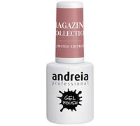 Andreia Semi-Permanent Nail Gel Polish for UV/LED Lamp - Intense Shine and 4 weeks Lasting Manicure Nail Gel Varnish - Magazine Collection - Colour MZ5 Nude Caramel - 10.5ml