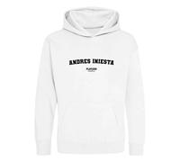 Andres Iniesta Kids Hoodie - White / 9-11 years