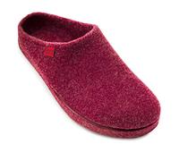 Andres Machado Felt Slippers in Burgundy with Footbed., 3.5 UK, Burgundy Felt