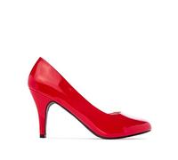 Andrés Machado Patent Stilettos for Women with 3.74" / 9.5 cm Heel - Round Toe - High Heels/Heeled Shoes - AM422 Red - Special Size UK 10 / EU 43