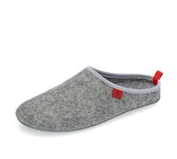 Andrés Machado Unisex Home Slippers for Men & Women - Summer & Winter - Dynamic - Made of Wool & Felt - Anti-Slip Rubber Outsole & Removable Insole - Grey Size UK Women 7/ UK Men 6/ EU 40