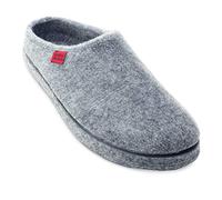 Andrés Machado Unisex Home Slippers for Men & Women - Warm Winter Sliders - AM001 - Made of felt - Anti-Slip rubber outsole - Grey - Size Child UK 7/26 EU Adult