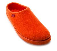 Andrés Machado Unisex Home Slippers for Men & Women - Warm Winter Sliders - Orange AM001 - Made of Felt - Anti-Slip Rubber Outsole - Size 11 UK Men/ 12 UK Women/EU 45