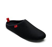 Andrés Machado Unisex Home Slippers for Women & Men - Spring Summer - DYNAMIC-R - upper made of mesh - Non-slip rubber sole and removable insole - Black Size UK WOMEN 13 / UK MEN 12 / EU 47