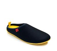 Andrés Machado Unisex Home Slippers for Women & Men - Spring Summer - DYNAMIC-R - upper made of mesh - Non-slip rubber sole and removable insole - Navy & Yellow Size UK WOMEN 15 / UK MEN 14 / EU 49