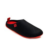 Andrés Machado Unisex Home Slippers for Women & Men - Spring Summer - DYNAMIC-R - upper made of mesh - Non-slip rubber sole and removable insole - Black & Red Size UK WOMEN 6 / UK MEN 5 / EU 39