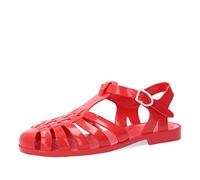 Andrés Machado - Unisex PVC Sandals AM188 with Adjustable Buckle - Durable Summer Sandals for Beach, Pool & Everyday Wear - Red 6 UK