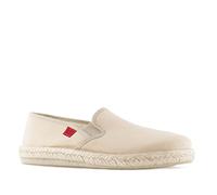 Andrés Machado Unisex Slipper Men & Women - AM500 - Beach Shoes Espadrilles - Beige Canvas with Rubber and Jute Outsole, Size 14 UK Men/ 14.5 UK Women/EU 50