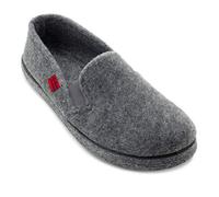 Andrés Machado Unisex slippers for ladies & men, Warm Winter Sliders - Felt Home Shoes, Anti-Slip Rubber Sole - AM002 - Grey, Size 4 UK Men/ 5 UK Women/EU 38