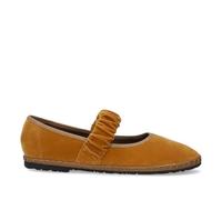 Andrés Machado Women's Velvet Mary Jane Shoes - AM6066 | Elegant Ballet Flats with Elastic Strap | Small & Large Sizes | Camel UK 1