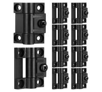 ANDRESLAD 10 Pcs Black Small Adjustable Plastic Torque Hinges Round Holes, Miniature Drop Position Hinges for Cabinet Doors, Jewelry Boxes, and Craft Wooden Boxes