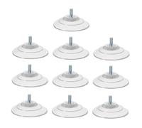 ANDRESLAD 10 Sets Screw Thread Clear PVC Suction Cups with Nut Heavy Duty Adhesive Sucker Pads for Glass Windows Bathroom Walls and Car Shade Cloth Strong Load Capacity and Easy Installation