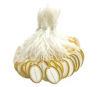 ANDRESLAD 100pcs Jewelry Price Tags with Writable Kraft Paper Cards and Cotton Hanging Strings, Hanging Price Labels for Marking Jewelry, and Retail Display