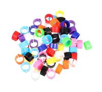 ANDRESLAD 100pcs Pigeon Foot Rings Clip-on Identification Leg Bands Mixed Colors Plastic Bird Supplies for Racing and Homing Pigeons