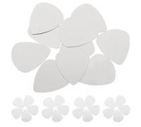 ANDRESLAD 100Pcs Silver Stainless Steel Guitar Plectrums Bass and Acoustic Electric Guitar Picks Flat Metal Thumb Picks for Beginner Jazz Players and Shredding