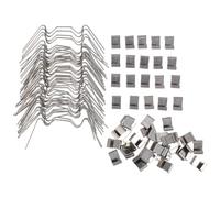 ANDRESLAD 100Pcs Stainless Steel Greenhouse Glazing Clips for Glass Pane Fixing Rust-Resistant Clamps Compatible with Frames Suitable for Hollow and Multilayer Boards Secure Outdoor Plant