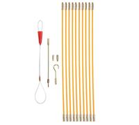 ANDRESLAD 10Pcs 33Cm Fiberglass Wire Pull Rods Kit with Accessories Electrical Wire Cable Pulling Fish Tape Set and Cable Installation Tools