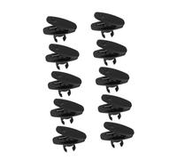 ANDRESLAD 10pcs Black Microphone Clips Rotatable Lapel Mic Holders for Wireless Microphone Stand Lightweight Mic Tie Clips for Podcast Recording and Stage Performance