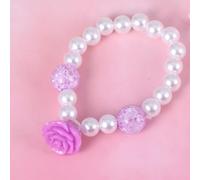 ANDRESLAD 10Pcs Cartoon Bead String Bracelets Set with Unicorn, Rainbow, Ice Cream, Rose and Star Charms, Multi-Color Wrist Chains for Everyday Wear and Party Accessories