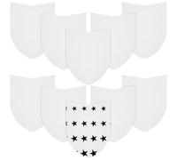 ANDRESLAD 10Pcs DIY Paper Shields for Crafting and Party Props Blank Small Shields for Boys and ‘Performance for School and Costume Accessories