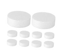 ANDRESLAD 10pcs Foam Cylinder Craft Discs Reusable Polystyrene Blocks for Floral Arrangements Wedding Decorations DIY Cake Modeling Supplies White Shapes