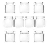 ANDRESLAD 10pcs Glass Propagation Tubes for Plants Mini Succulent Planters Transparent Test Tube Vases for Indoor Home Office Decor and Miniature Gardens